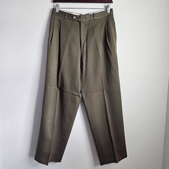 Vomo Moda Men's 2 Piece Suit, Olive Green - Picture 9 of 16